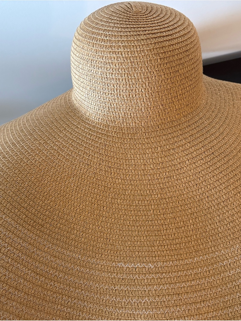 High Quality Super Wide Brim Sun Hat, 60cm- Tan - Picture 2 of 5